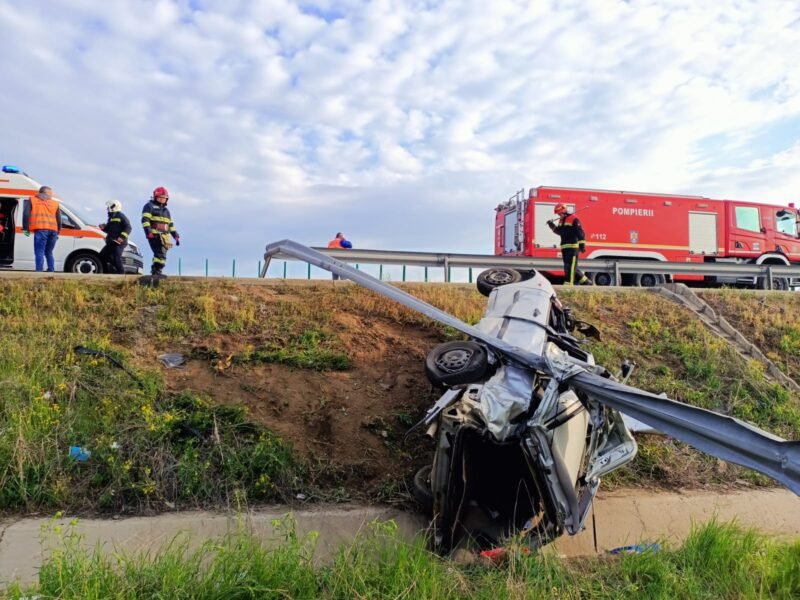 Accident rutier pe Autostrada A2 București – Constanța, în zona Murfatlar: doi copii și doi adulți au fost răniți