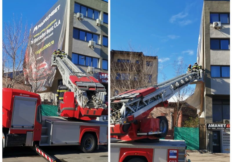 Pompierii au intervenit pe bulevardul Mamaia