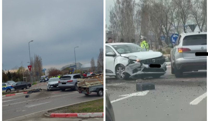 Accident în zona Pavilionului Expozițional / Un copil a fost ușor rănit în urma accidentului