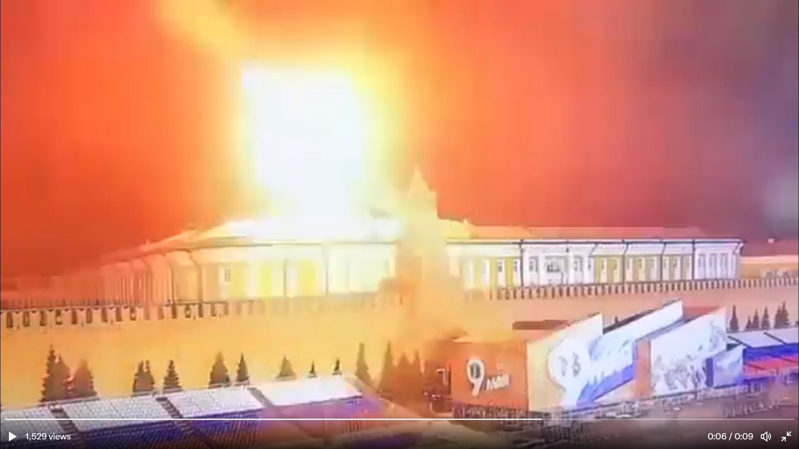 (FOTO/VIDEO) Rusia acuză Ucraina că a încercat să-l ucidă pe Putin cu un atac cu dronă