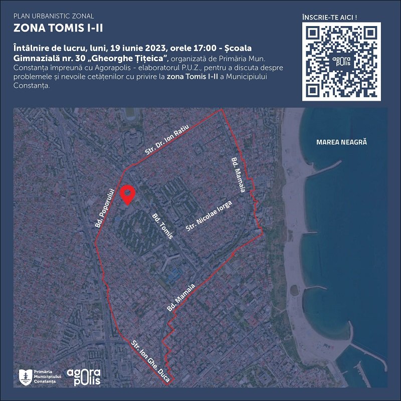 Dezbatere publică pentru elaborarea PUZ-ului din zona Tomis I – Tomis II