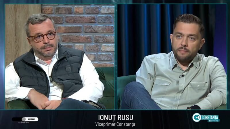 Ionuț Rusu, viceprimarul Constanței la „Între alb și negru” cu Emil Tatu