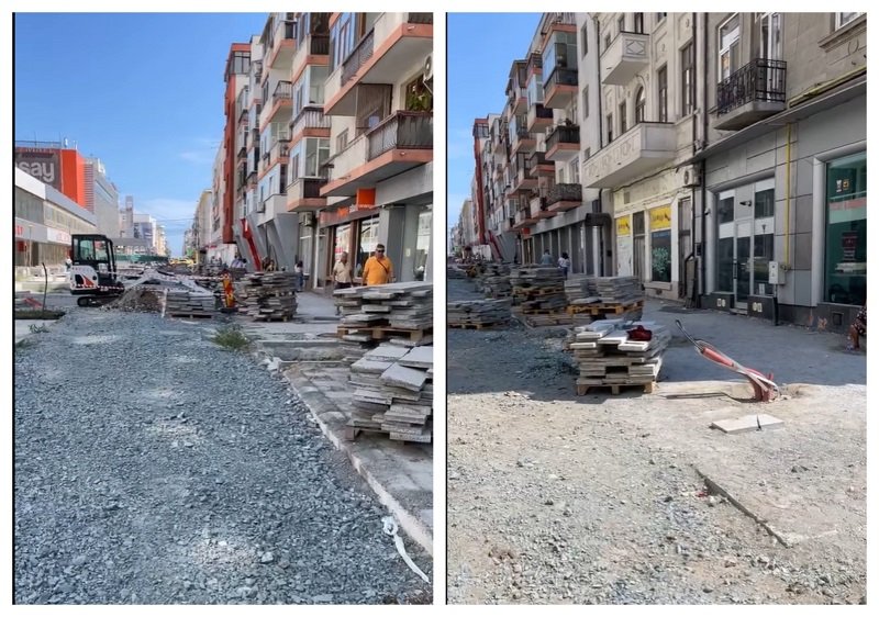 1 septembrie era termenul pe care administrația Chițac îl promitea pentru finalizarea șantierului de pe strada Ștefan cel Mare