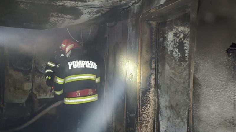 Incendiu la o navă încărcată cu cereale, ancorată pe Dunăre