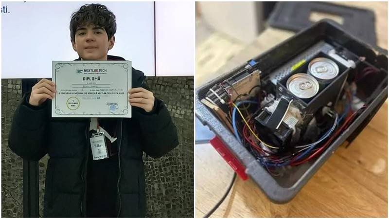 Constănțeni cu care ne mândrim. Mario Penu, elev în clasa a VIII-a, a câștigat Premiul 1 la Concursul național de robotică