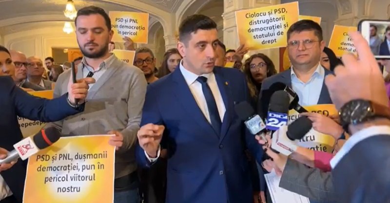 Scandal la şedinţa conducerii PSD, la Parlament. AUR protestează față de comasarea alegerilor: “PSD și PNL pun democrația în pericol”