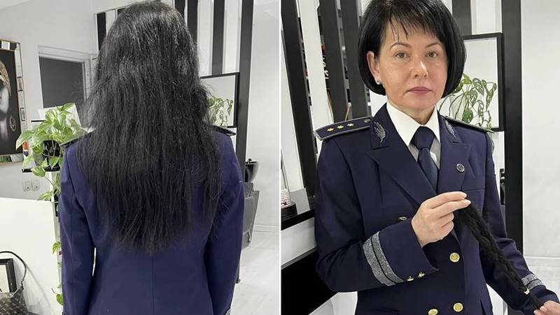Gest impresionant al unei polițiste: Maria și-a donat părul, de patru ori, pentru femeile diagnosticate cu cancer