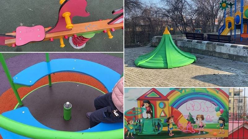 (FOTO) CONSTANȚA. Doi adolescenți au fost amendați după ce au vandalizat un loc de joacă