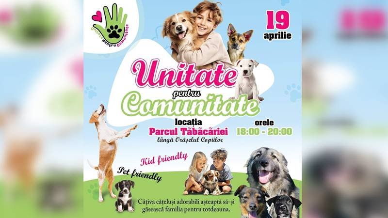 Iubitorii de animale sunt așteptați în Parcul Tăbăcărie la un eveniment de adopții: „Câțiva cățeluși adorabili așteaptă să-și găsească familia pentru totdeauna”