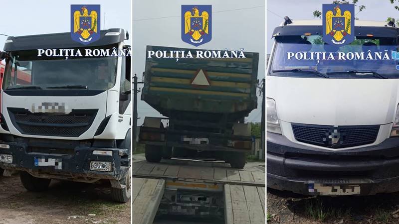 (FOTO) Percheziții din județul Constanța. 16 autocamioane și autoutilitare, puse sub sechestru