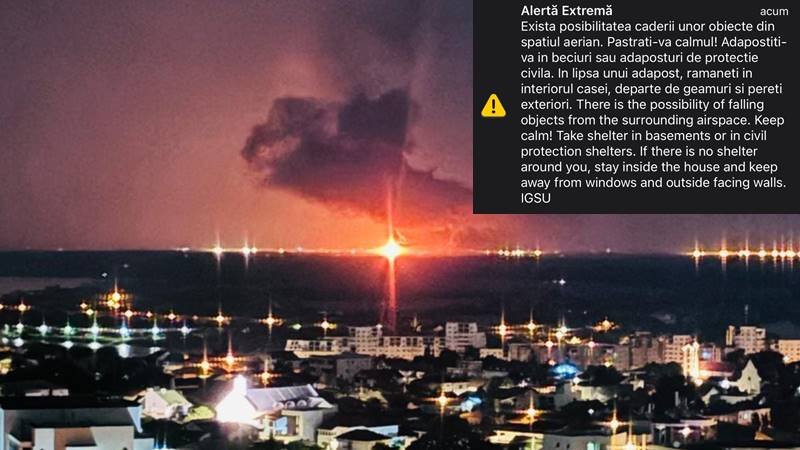 Un nou mesaj RO-Alert în județul Tulcea! Locuitorii au fost avertizați cu privire la posibilitatea căderii unor obiecte din spațiul aerian, în aproperea graniței cu Ucraina