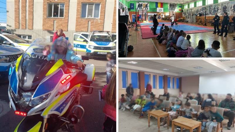 Copiii din grupele pregătitoare, în vizită la IPJ Constanța: micuții au descoperit activitățile îndeplinite de polițiști