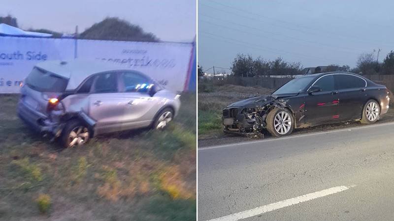 (FOTO) Accident rutier în sensul giratoriu de la Cumpăna: trei persoane au ajuns la spital