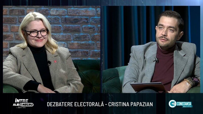 Dezbatere electorală – Cristina Papazian, „Între alb și negru” cu Emil Tatu