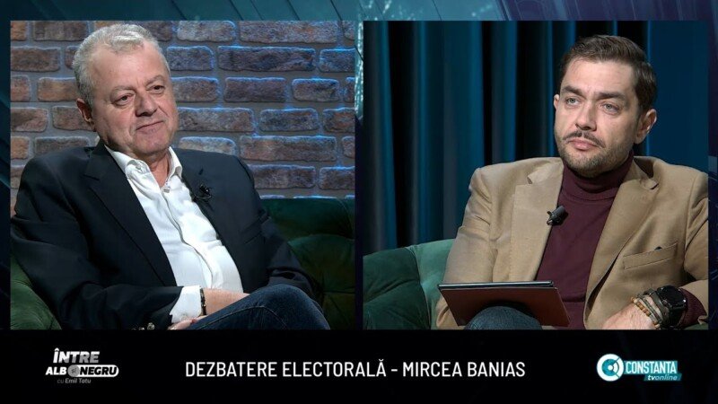 Dezbatere electorală – Mircea Banias, „Între alb și negru” cu Emil Tatu
