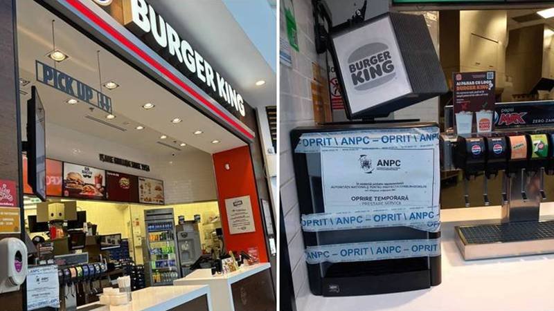 Bacterii de la materii fecale și E-coli găsite în probele luate din gheața de la un restaurant Burger King din București – Toate aparatele de gheață, oprite temporar de la utilizare