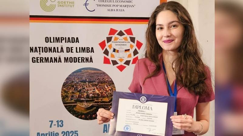 Constanța are cu ce se mândri! Petrea Maria-Andreea de la Colegiul Național „Mircea cel Bătrân” a obținut premiul I la Olimpiada Națională de Limba Germană Modernă