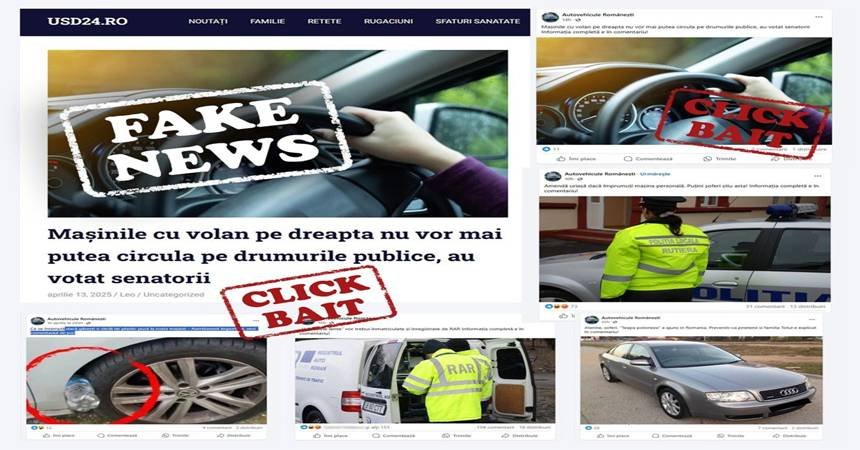 Registrul Auto Român trage un semnal de alarmă: „Atenție la știrile false și dezinformarea din domeniul rutier!”