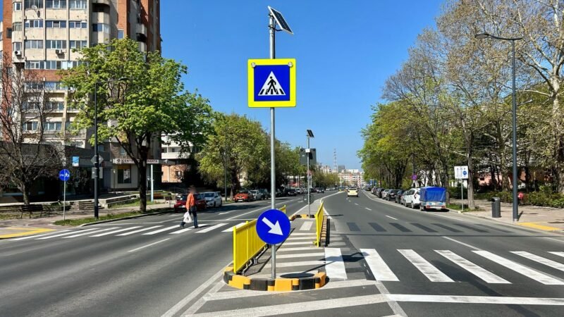 Două noi treceri de pietoni cu scuar, amenajate în Constanța