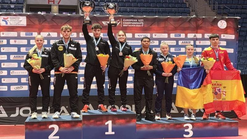 Constănțeanca Elena Zaharia strălucește pe scena tenisului de masă european! A obținut medalia de AUR alături de Darius Movileanu, la Campionatul European U21