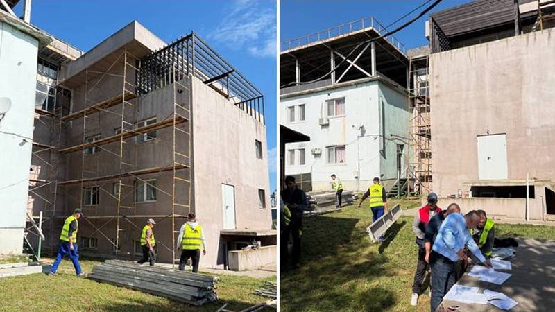 (FOTO) Au început lucrările de extindere a Unității de Asistență Medico-Socială Agigea