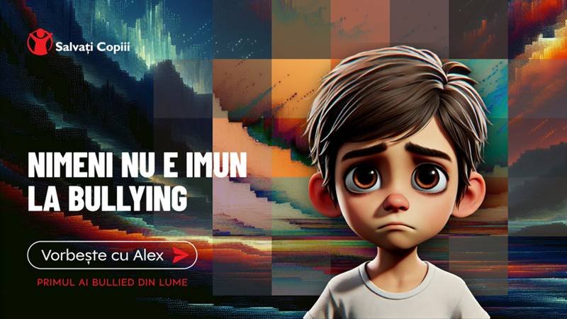 „Vorbește cu ALEX”, primul experiment social care folosește inteligența artificială pentru a arăta schimbările prin care trece un copil expus bullying-ului