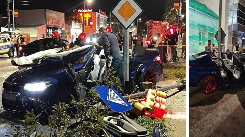 Accidentul de pe bulevardul Mamaia, provocat de un tânăr care a trecut pe roșu: patru persoane au ajuns la spital, una în stare gravă
