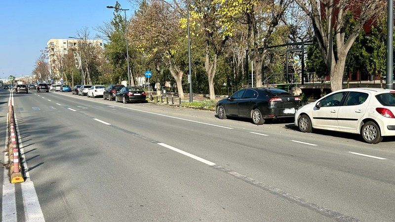 CONSTANȚA. Lucrările pentru banda unică destinată transportului în comun avansează pe bulevardul Lăpușneanu