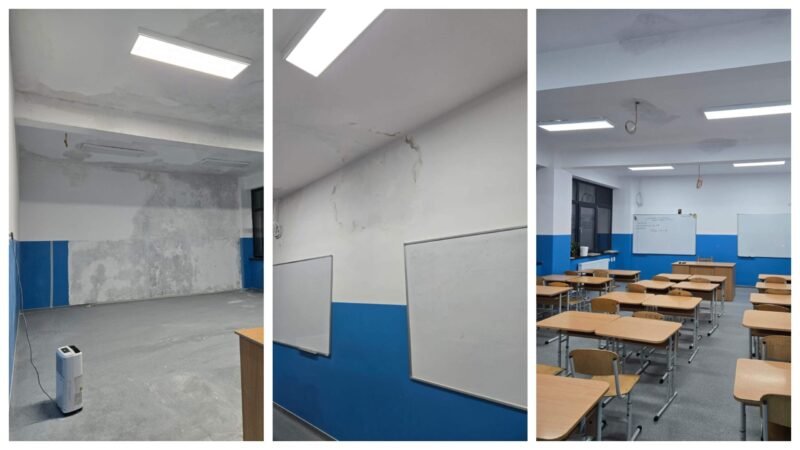 Imagini revoltătoare la Școala 7 din Constanța: „pereți uzi, mucegai, aer greu de respirat, frig”. Apelul unei mame: „Nu cer lux. Cer respect, siguranță și sănătate” – primarul spune că „s-a rezolvat”