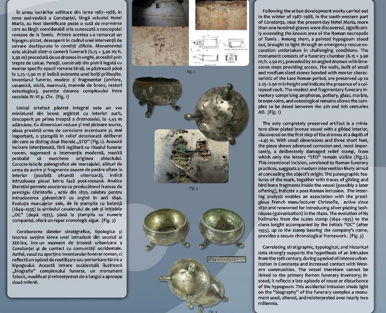 Exponatul lunii la Muzeul de Istorie Constanța: vasul Christofle descoperit în „Mormântul cu oranți” de la Tomis