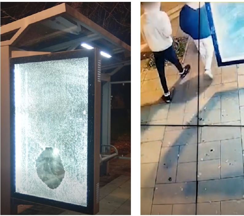 Stație de autobuz vandalizată în Constanța: Cei doi autori au fost identificați