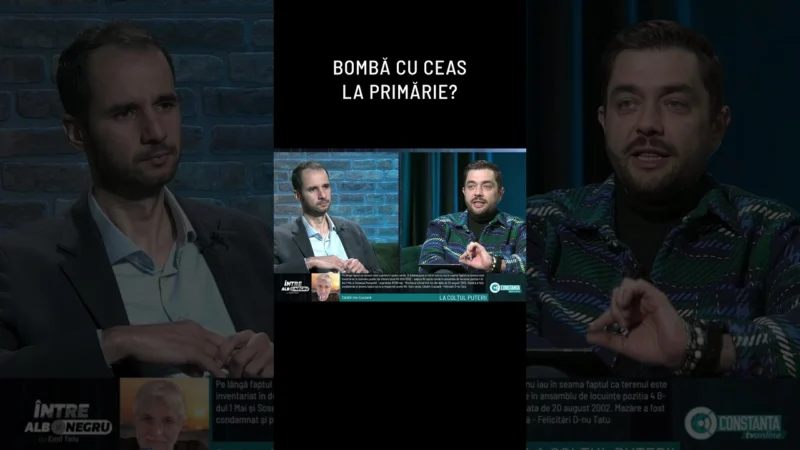 Bombă cu ceas la primăria Constanța? „Între alb și negru” cu Emil Tatu