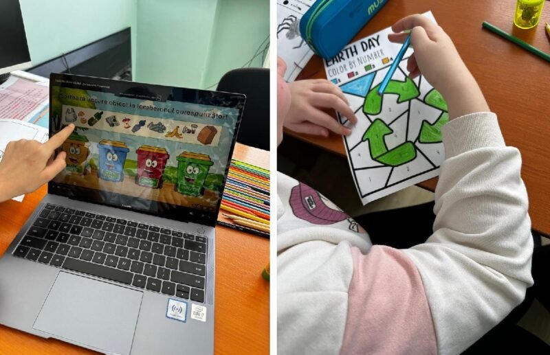 Activități dedicate reciclării și apei, pentru elevii CES, la Liceul Tehnologic Crucea