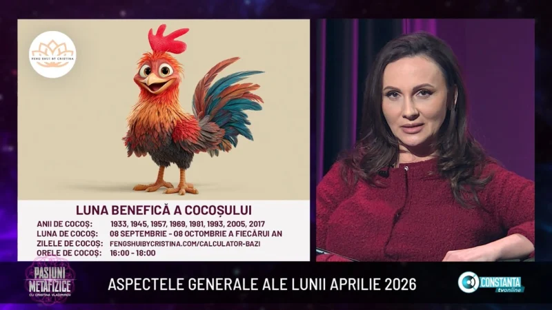 Aspectele generale ale lunii aprilie 2026 la „Pasiuni Metafizice” cu Cristina Vladimirov