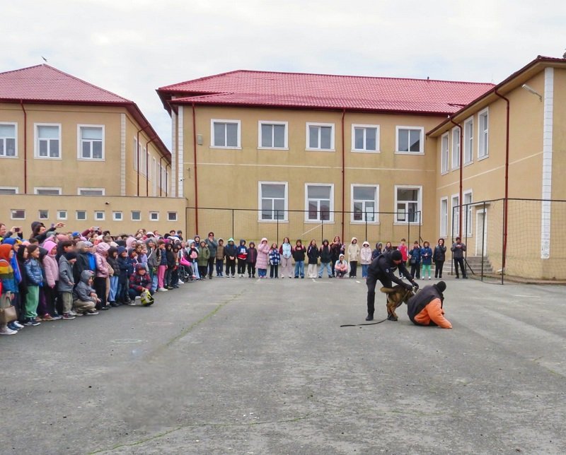 Jandarmii constănțeni, alături de elevii din Techirghiol în activități educative