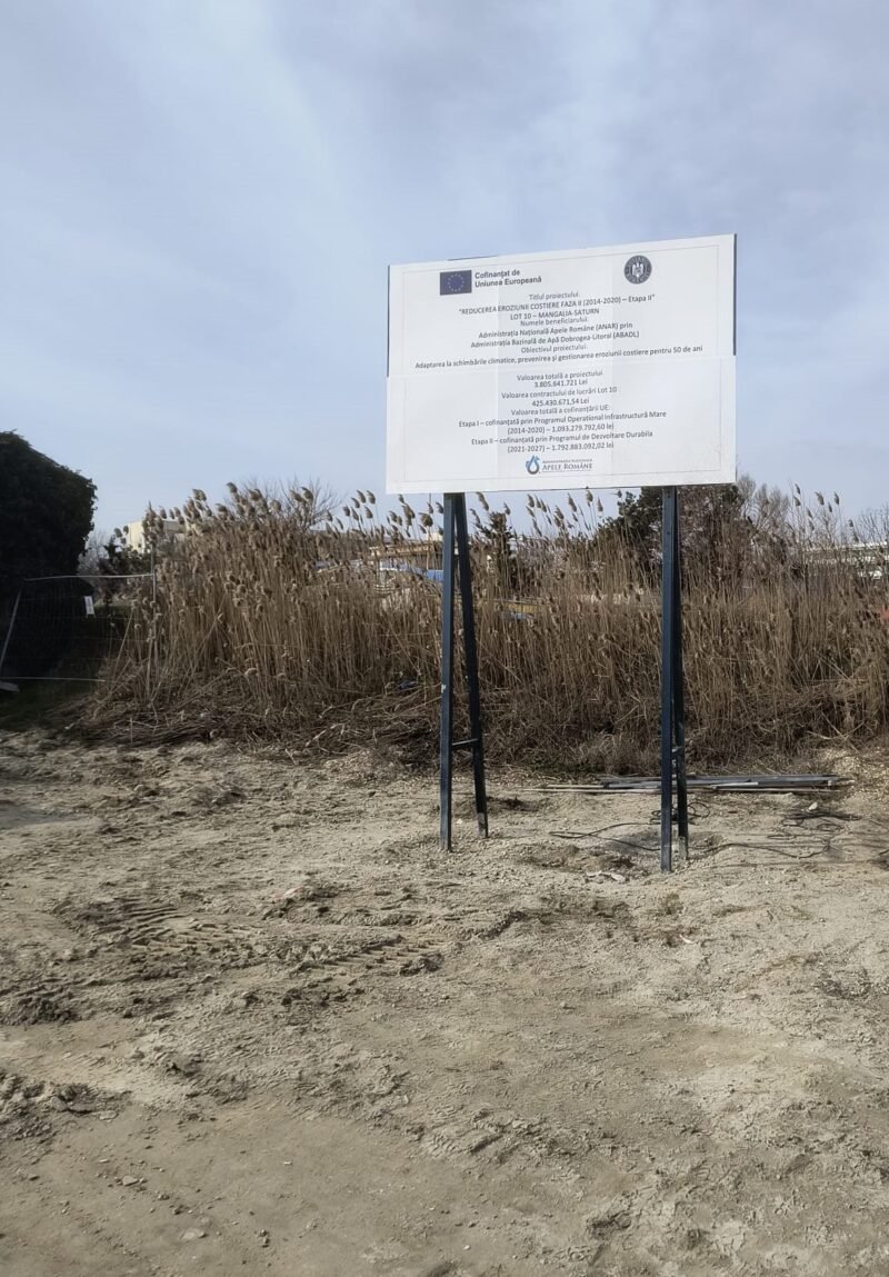 FOTO Lucrări de reducere a eroziunii costiere, în zona Saturn–Mangalia. Echipele de la ABADL, pe teren
