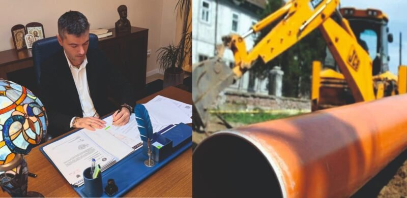 Primăria Ovidiu a semnat un nou contract de extindere a rețelei de canalizare și apă