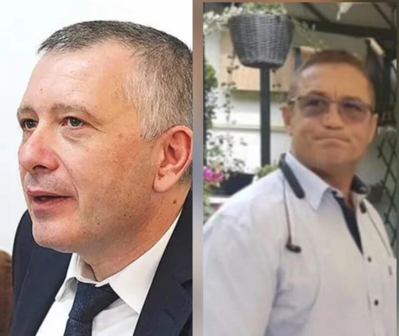 Two men shown side by side: on the left a middle-aged man in a suit, on the right a man in a light shirt with glasses outdoors.