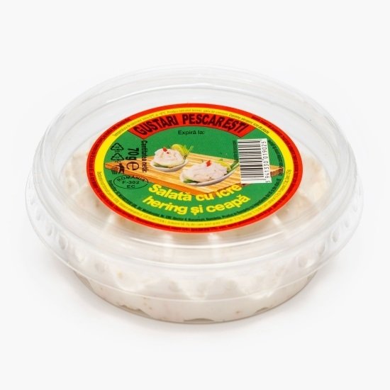Alertă alimentară! ANSVSA retrage de la vânzare salată de icre cu hering și ceapă, contaminată cu Listeria