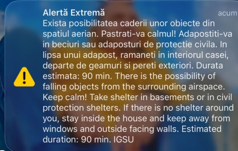 RO-Alert în nordul județului Tulcea. MApN a ridicat avioane de luptă pentru monitorizare