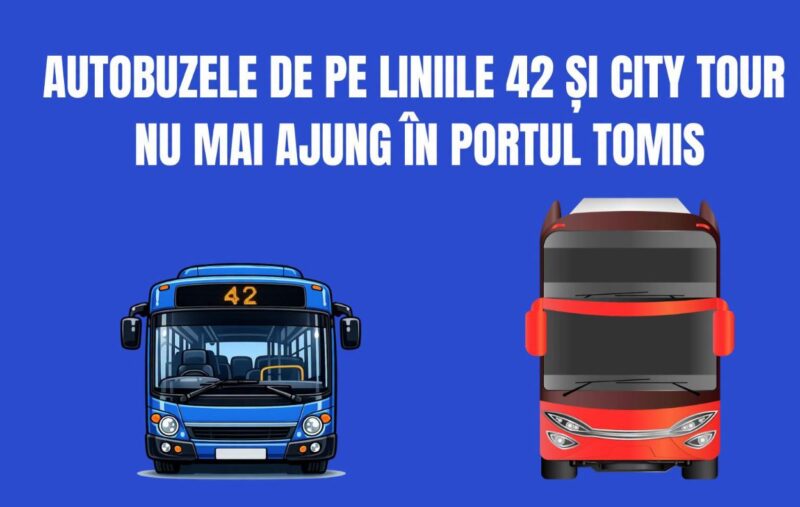 Autobuzele liniilor 42 și City Tour nu mai ajung în Portul Tomis