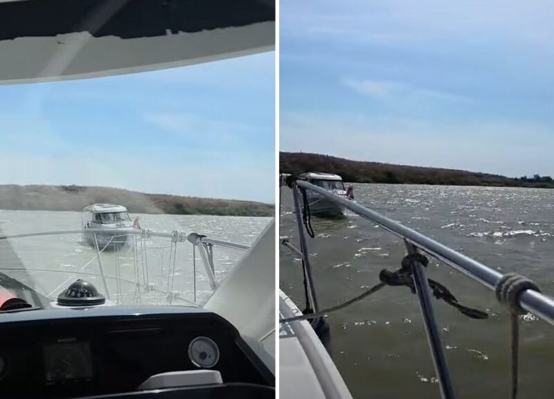 Turiști salvați de pe lacul Razelm după ce vântul puternic le-a pus ambarcațiunea în pericol