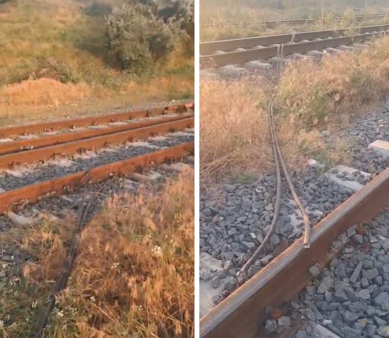 Pericol pe calea ferată la Năvodari! Tentativă de furt a cablurilor instalațiilor de macaz