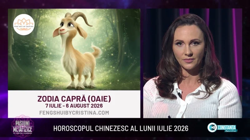 Horoscopul chinezesc al lunii august 2026, „Pasiuni Metafizice” cu Cristina Vladimirov