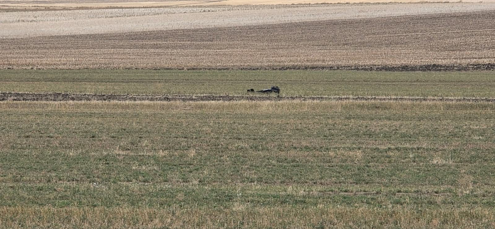 Dronă prăbușită pe un câmp din Vaslui. Ar avea încărcătură explozivă