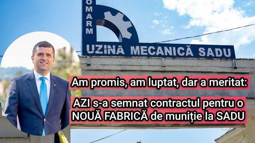 Radu Miruță: Nouă fabrică de muniție la Sadu, cu investiții americane de 25 de milioane de dolari. Va fi produsă muniție NATO de 155 mm